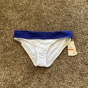 Tommy Bahama Blue and White Bikini Bottoms